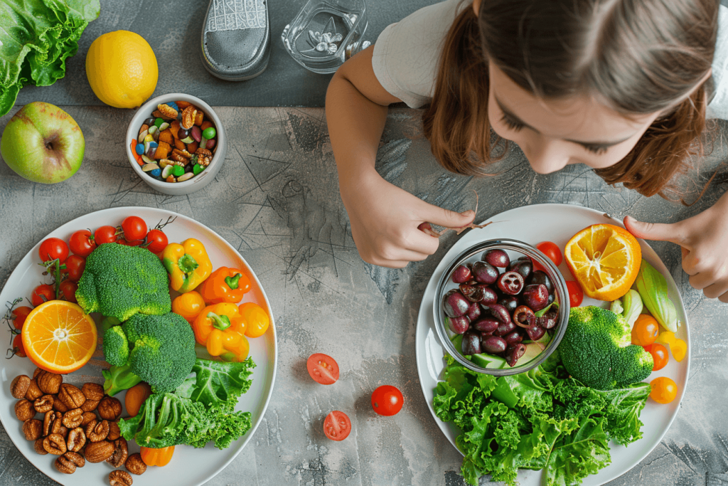 enfant mange legumes